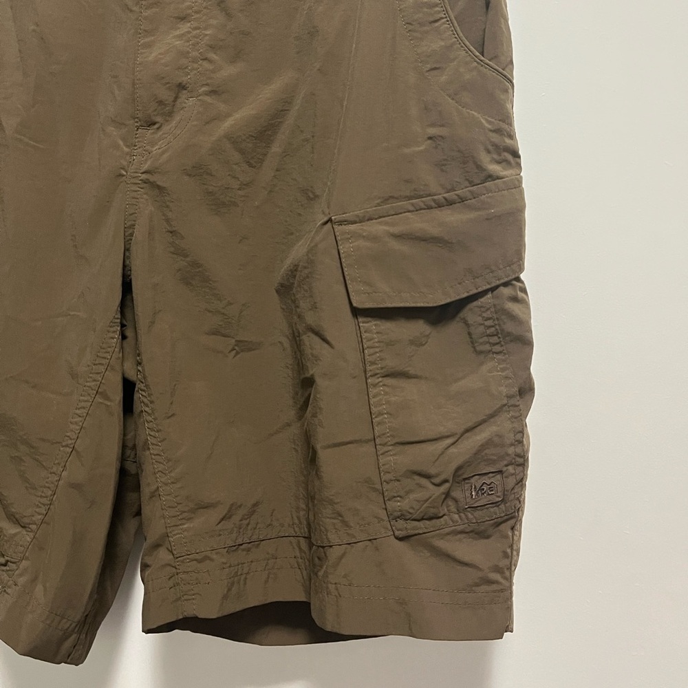 REI Hiking Shorts Brown Lightweight Nylon Cargo Gorpcore Men’s Size Large - Picture 2 of 7